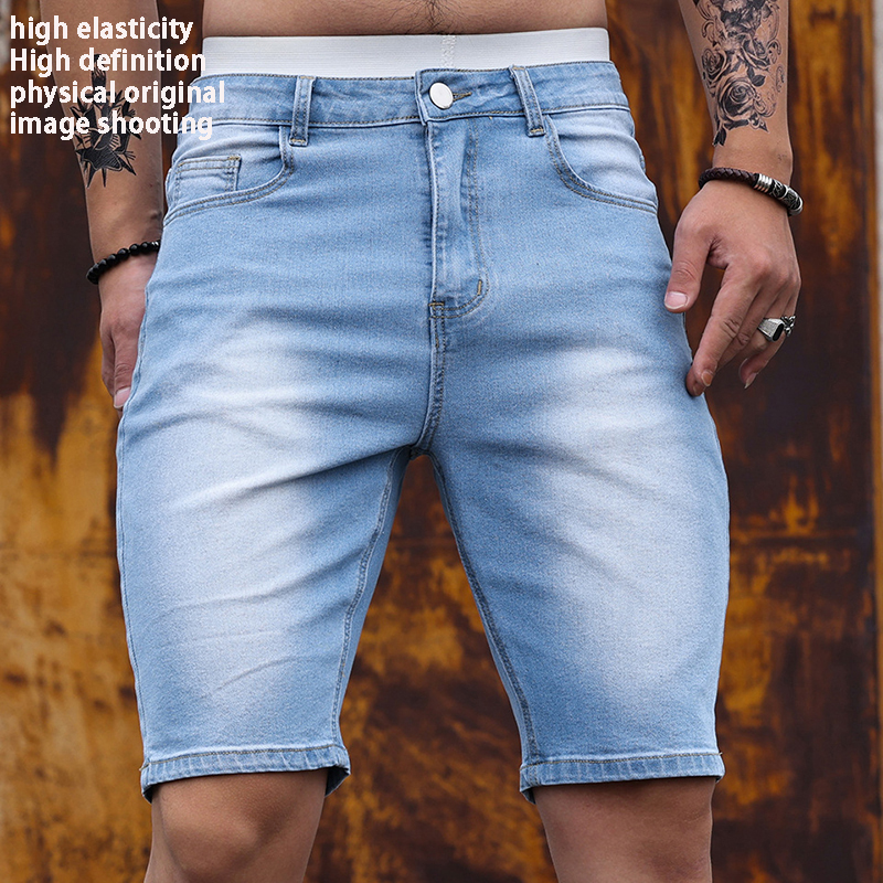 Streetwear Brand Pants - 2026 Mens Stretch Denim Shorts Summer