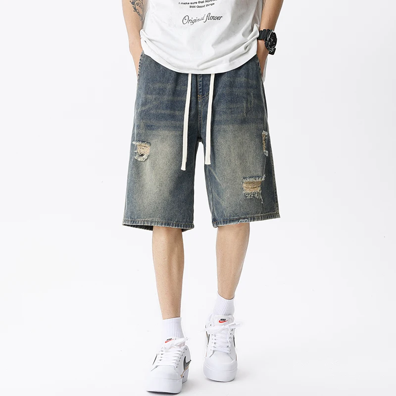 Summer Thin Denim Shorts Men's - Streetwear Brand Pants incelemesi ve fiyatı