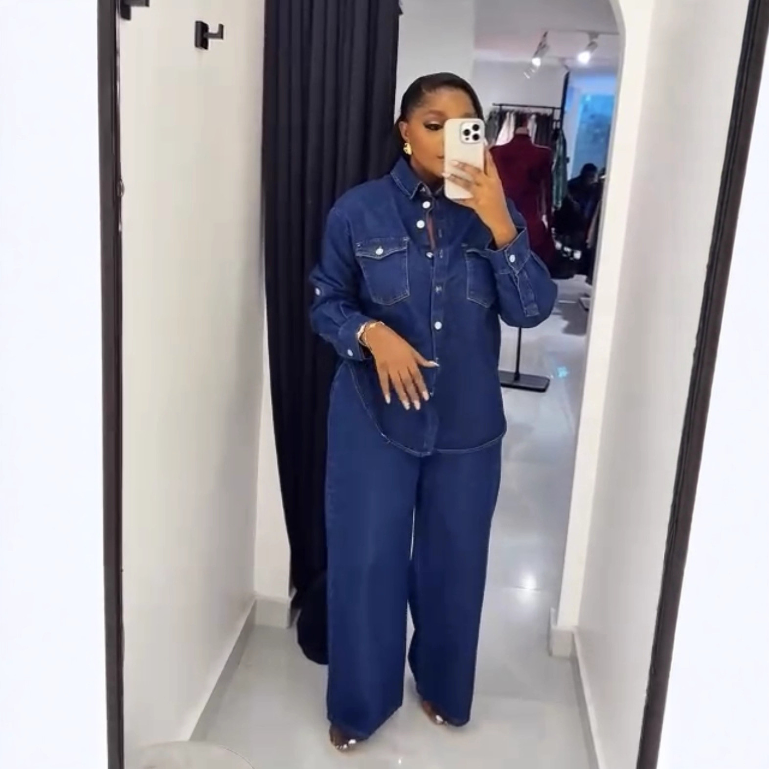 Jeans 2 Piece Sets Women Denim - Streetwear Brand Pants incelemesi ve fiyatı