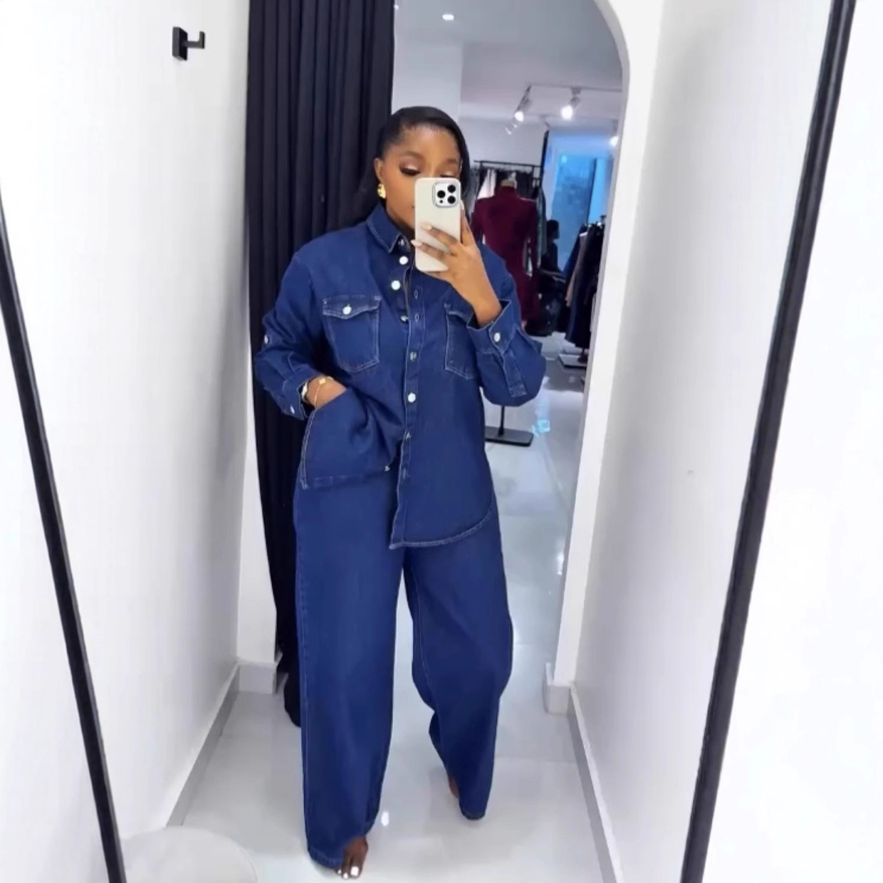 Jeans 2 Piece Sets Women Denim - Streetwear Brand Pants incelemesi ve fiyatı