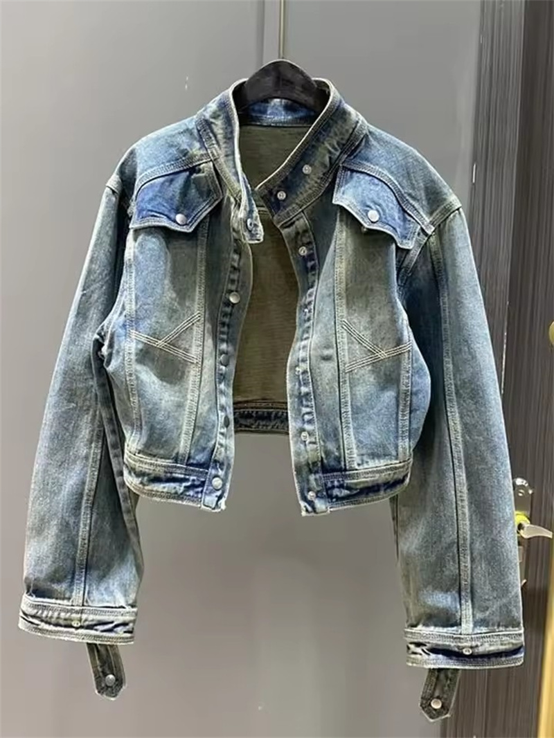 Vintage Short Denim Jacket Wom - Streetwear Brand Pants incelemesi ve fiyatı