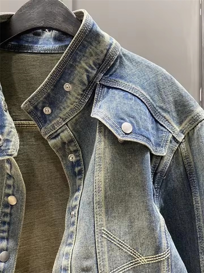 Vintage Short Denim Jacket Wom - Streetwear Brand Pants incelemesi ve fiyatı