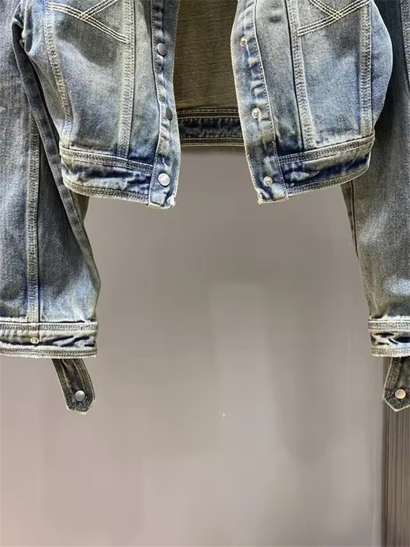 Vintage Short Denim Jacket Wom - Streetwear Brand Pants incelemesi ve fiyatı