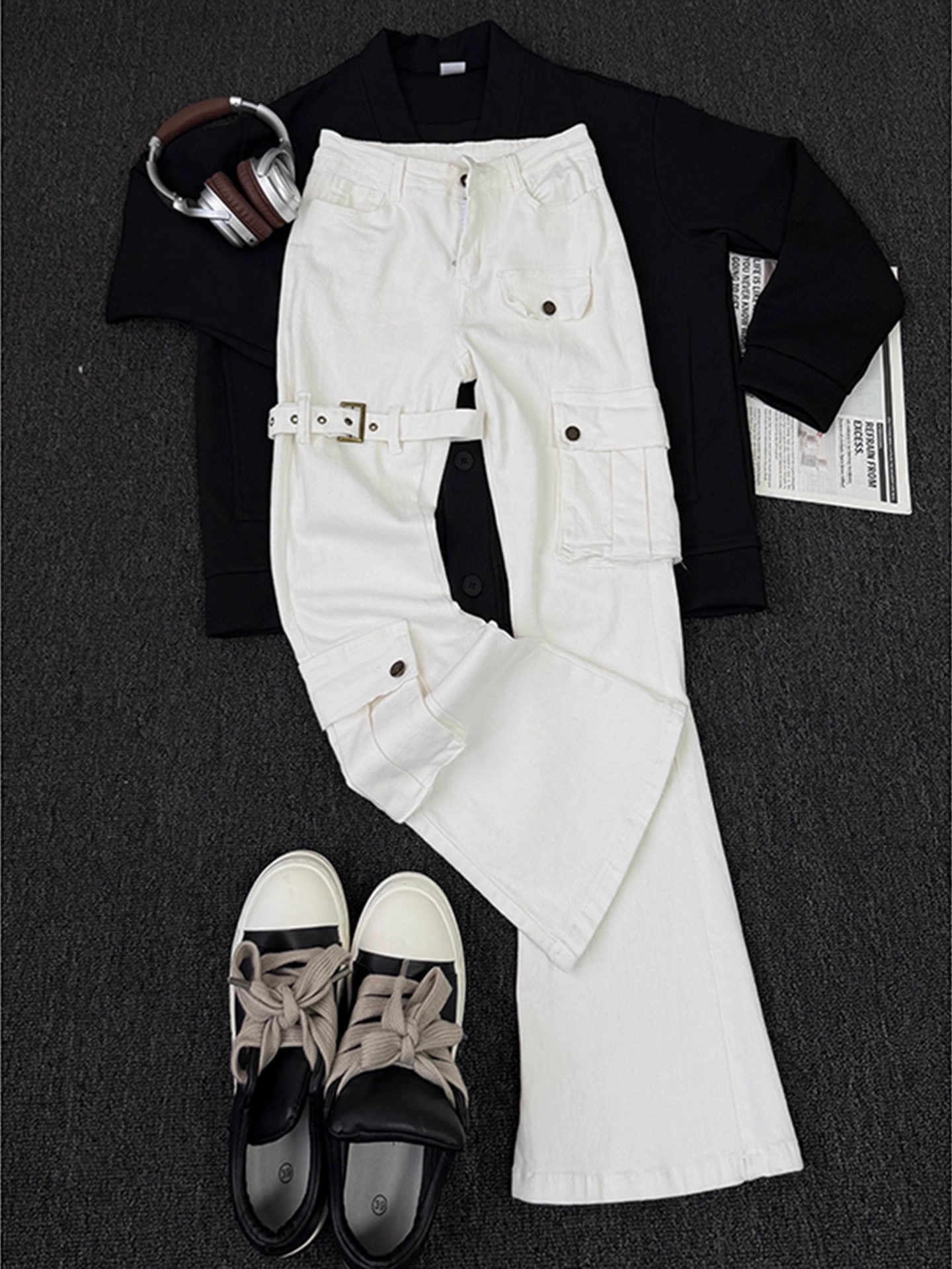 White Belted Vibe Men's Jeans  - Streetwear Brand Belts incelemesi ve fiyatı