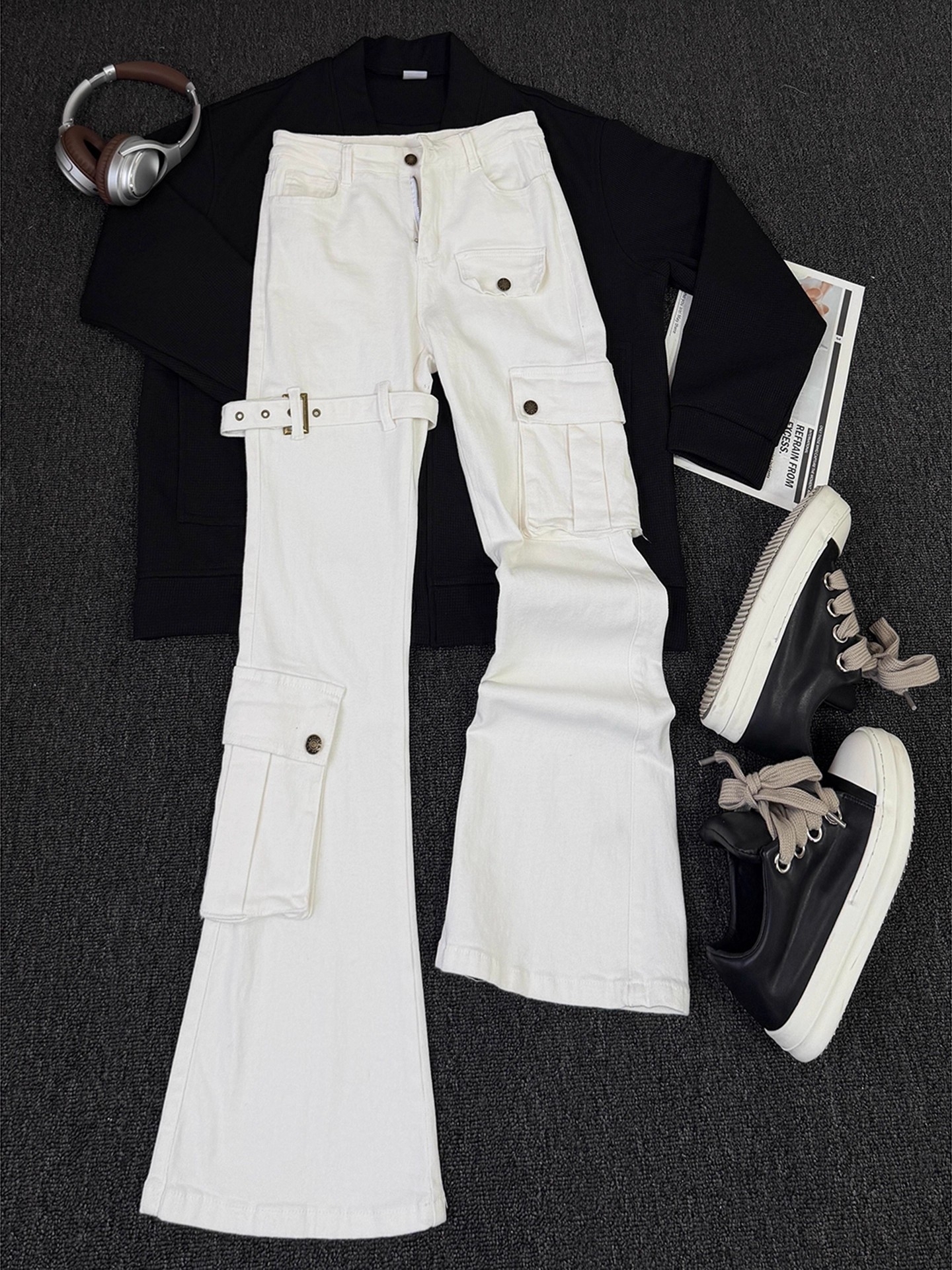 White Belted Vibe Men's Jeans  - Streetwear Brand Belts incelemesi ve fiyatı