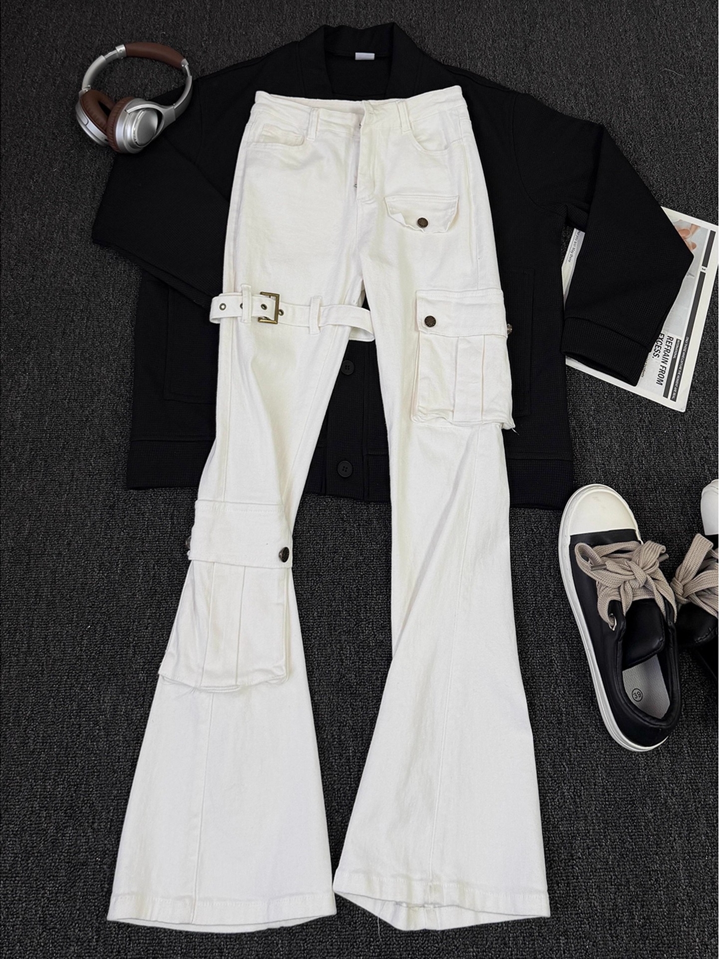 White Belted Vibe Men's Jeans  - Streetwear Brand Belts incelemesi ve fiyatı