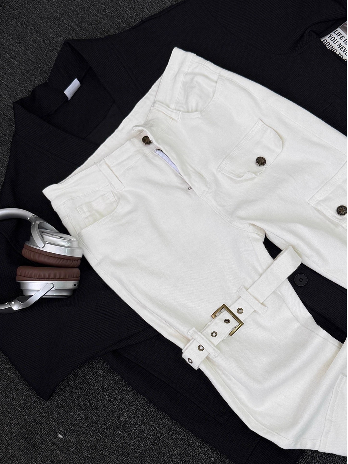 White Belted Vibe Men's Jeans  - Streetwear Brand Belts incelemesi ve fiyatı