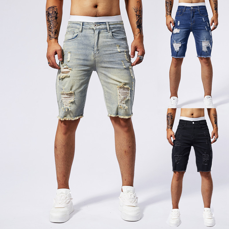 2025 Summer New Men's Ripped D - Streetwear Brand Pants incelemesi ve fiyatı
