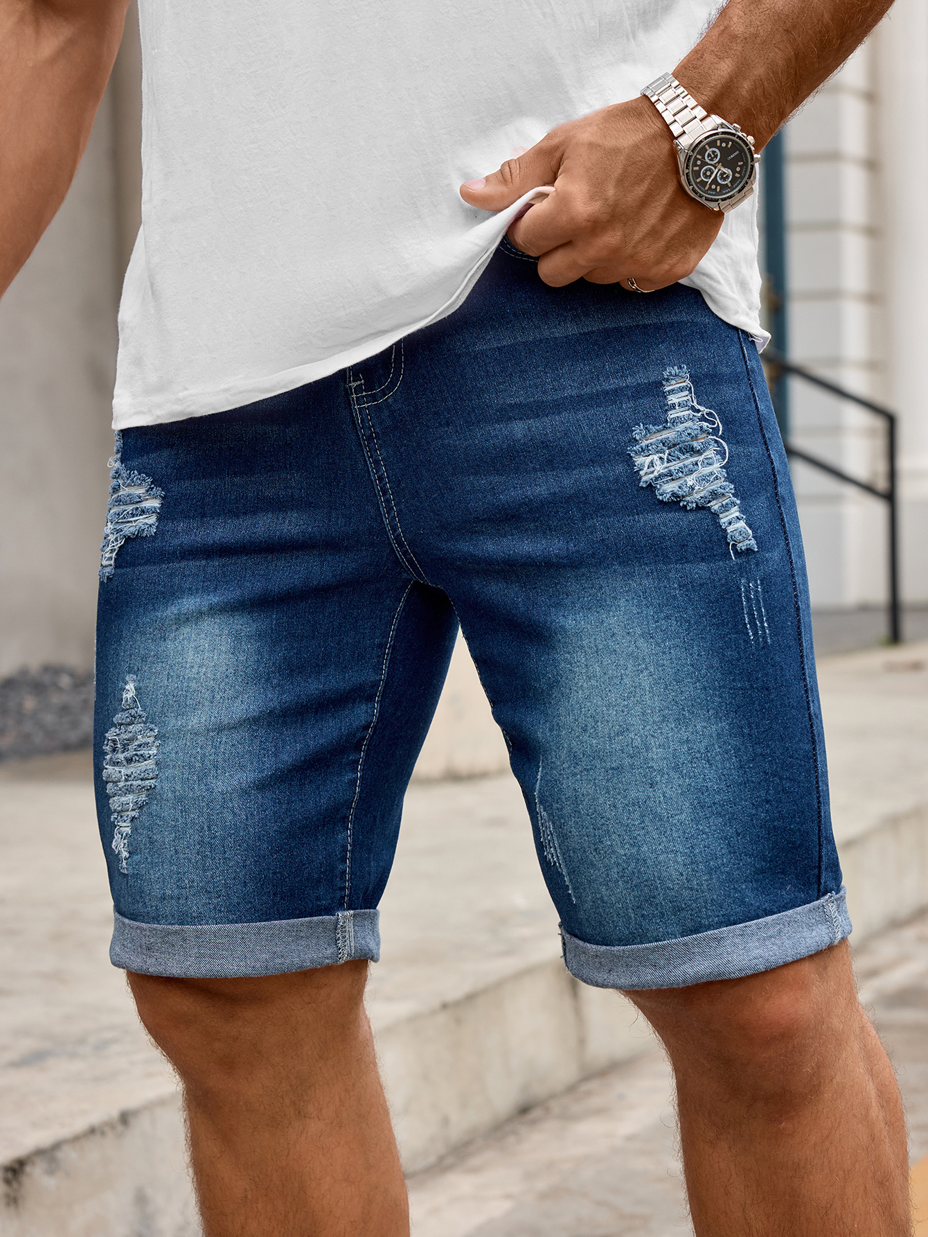Men Denim Trousers Jeans Short - Streetwear Brand Pants incelemesi ve fiyatı
