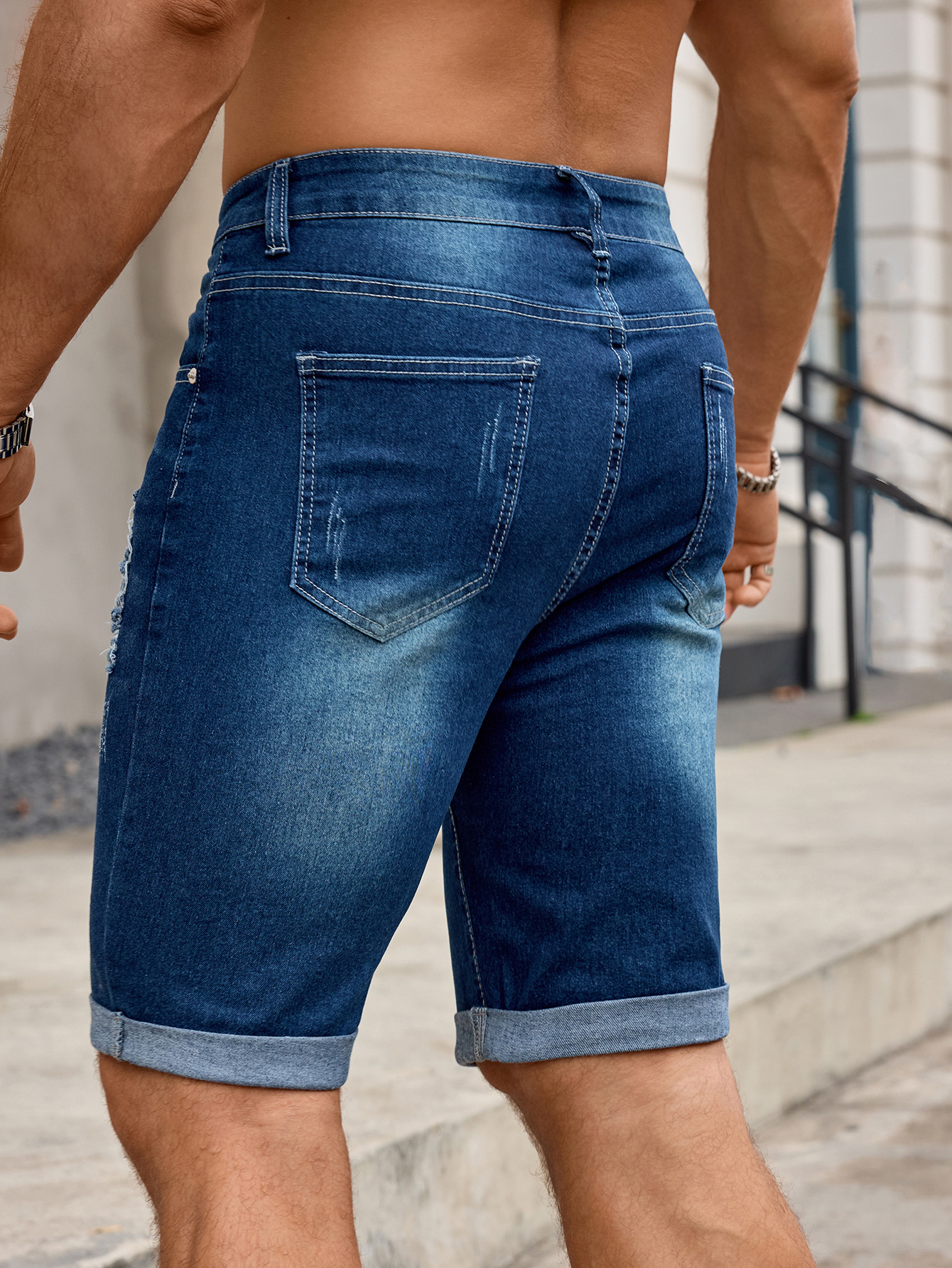 Men Denim Trousers Jeans Short - Streetwear Brand Pants incelemesi ve fiyatı