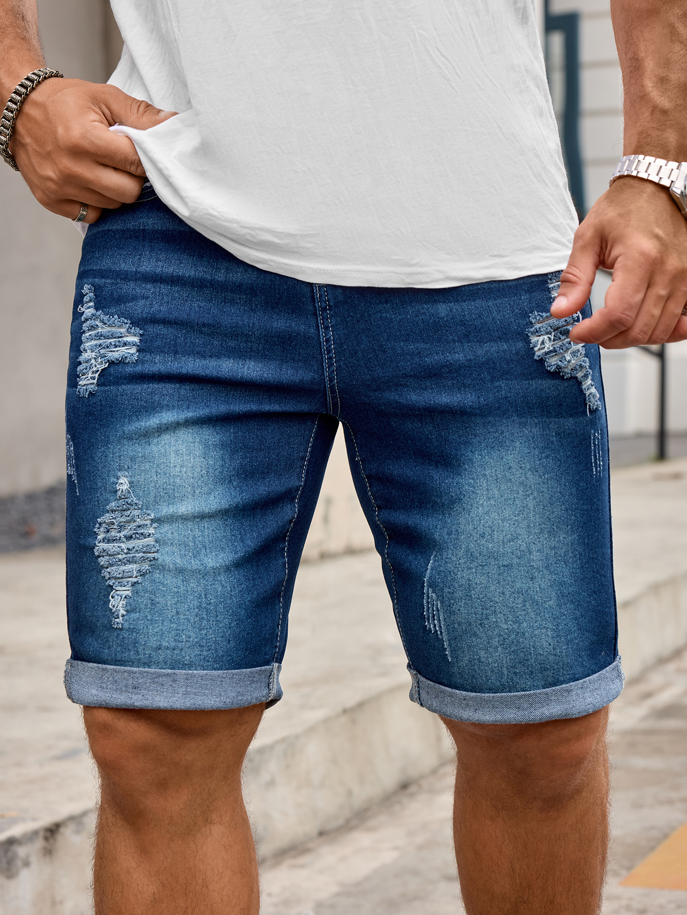 Men Denim Trousers Jeans Short - Streetwear Brand Pants incelemesi ve fiyatı
