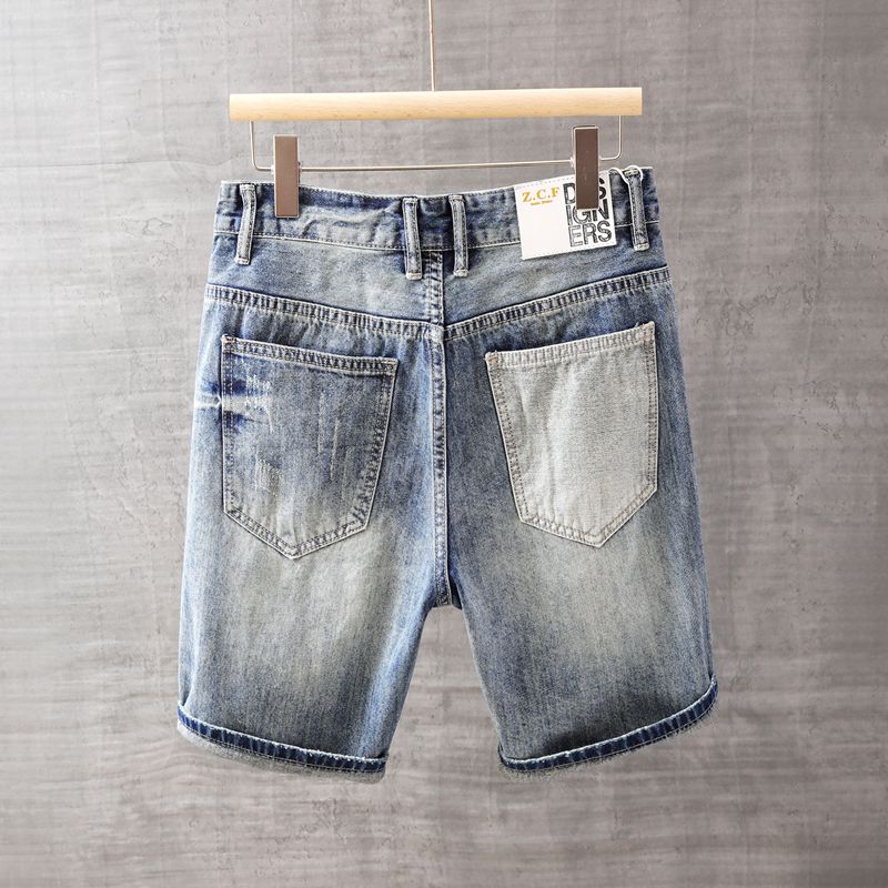 Men's Short Jeans Pants with P - Streetwear Brand Pants incelemesi ve fiyatı