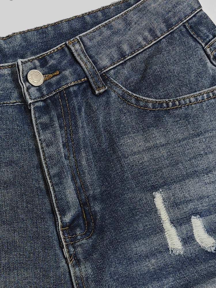 Light Blue Denim Shorts Men's  - Streetwear Brand Pants incelemesi ve fiyatı